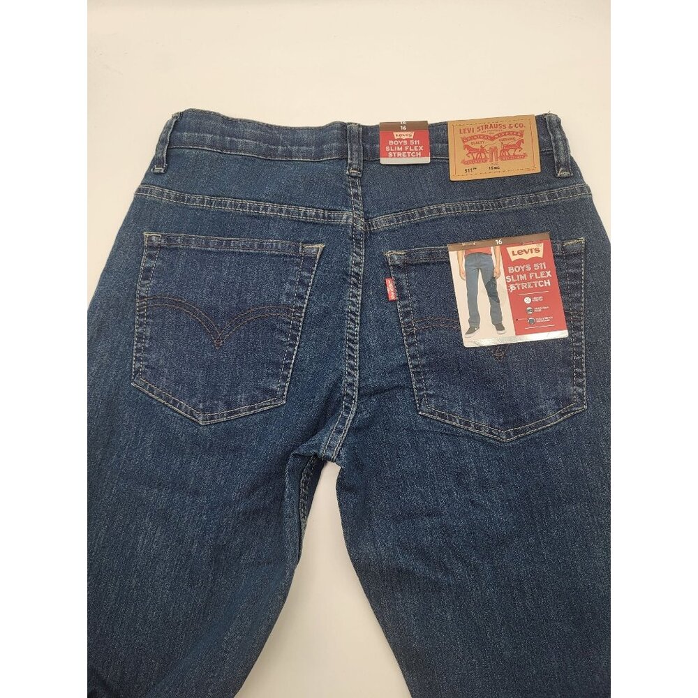 Levi's Boys 511 Slim Flex Stretch Denim Jeans 97E227 Del Rey - Picture 2 of 7